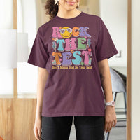Teacher Test Day T Shirt For Women Rock The Test Dont Stress Just Do Your Best Cute Groovy