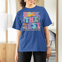 Teacher Test Day T Shirt For Women Rock The Test Dont Stress Just Do Your Best Cute Groovy