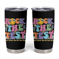 Teacher Test Day Tumbler Cup Rock The Test Dont Stress Just Do Your Best Cute Groovy