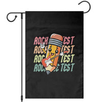 Teacher Rock The Test Day Garden Flag Testing Motivational