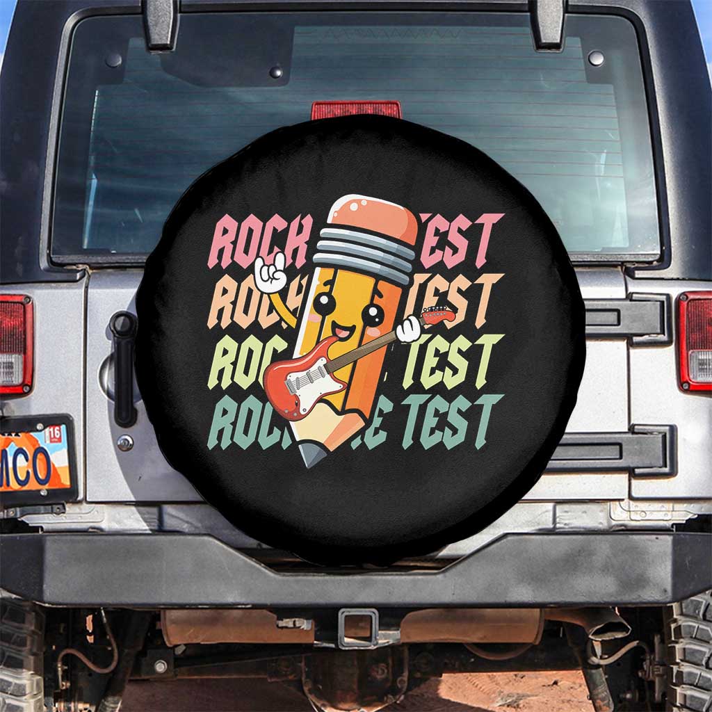 Teacher Rock The Test Day Spare Tire Cover Testing Motivational