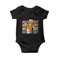 Teacher Rock The Test Day Baby Onesie Testing Motivational