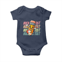 Teacher Rock The Test Day Baby Onesie Testing Motivational