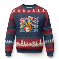 Teacher Rock The Test Day Ugly Christmas Sweater Testing Motivational