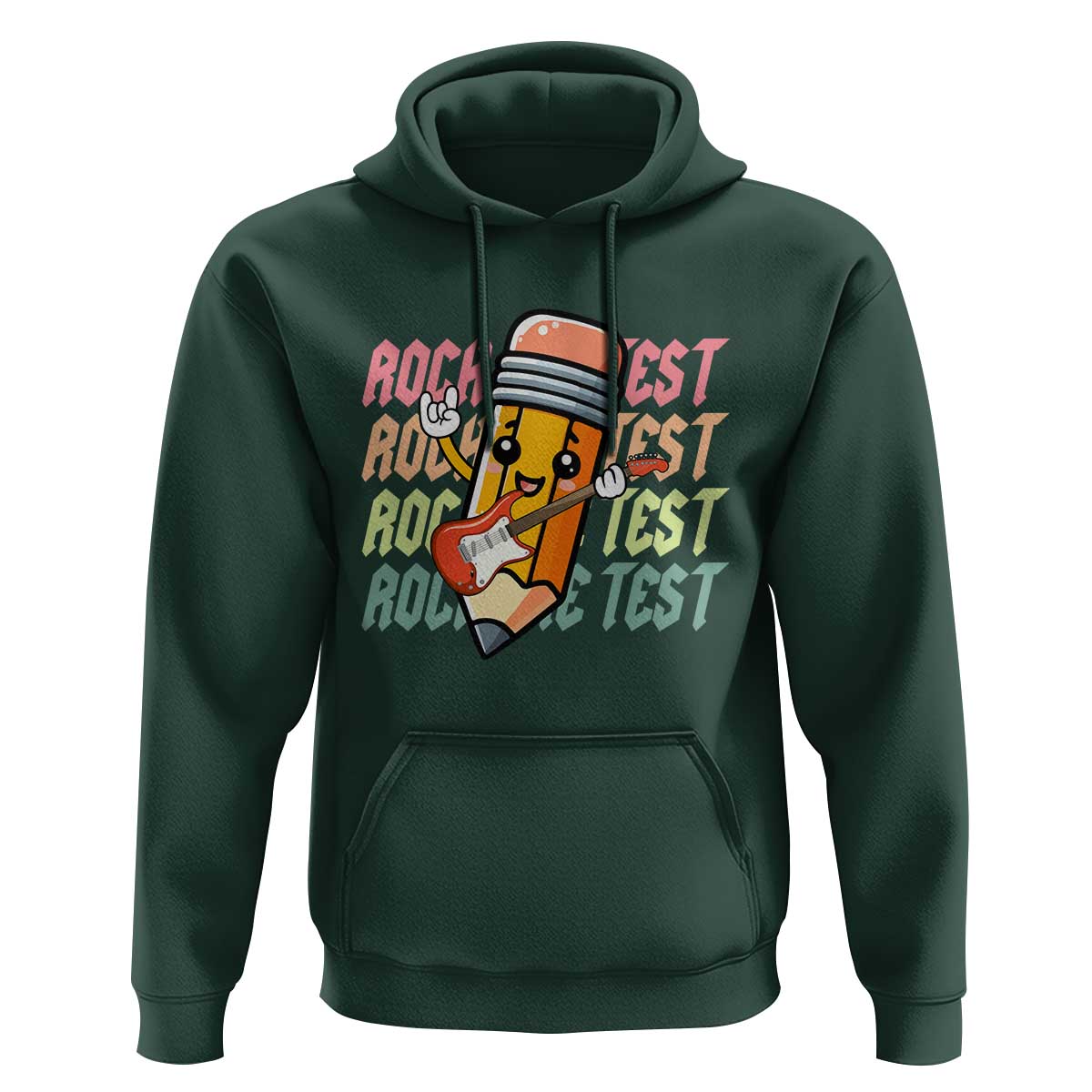 Teacher Rock The Test Day Hoodie Testing Motivational