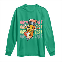 Teacher Rock The Test Day Long Sleeve Shirt Testing Motivational