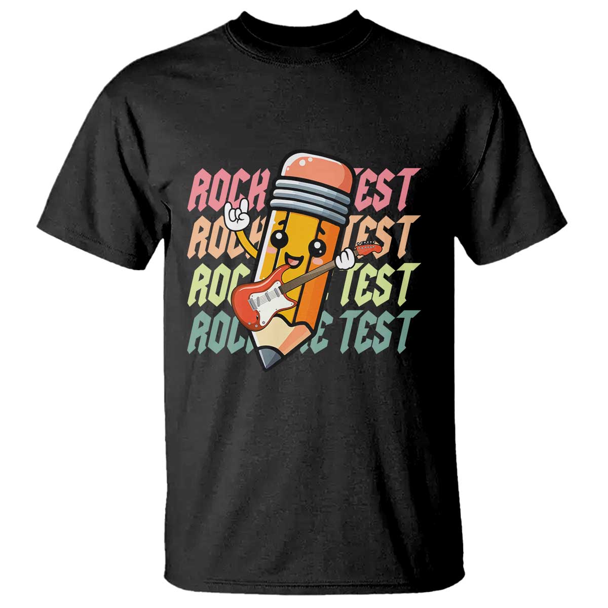 Teacher Rock The Test Day T Shirt Testing Motivational