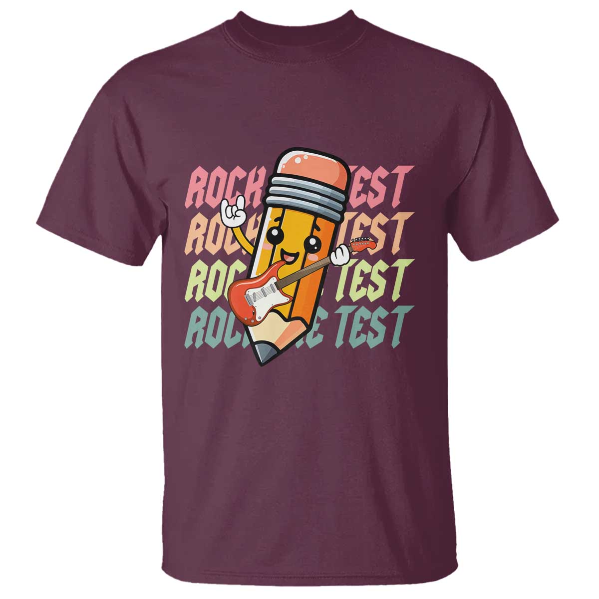 Teacher Rock The Test Day T Shirt Testing Motivational