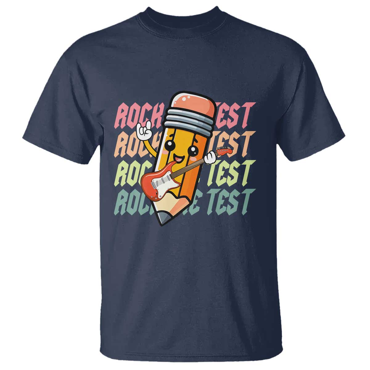 Teacher Rock The Test Day T Shirt Testing Motivational
