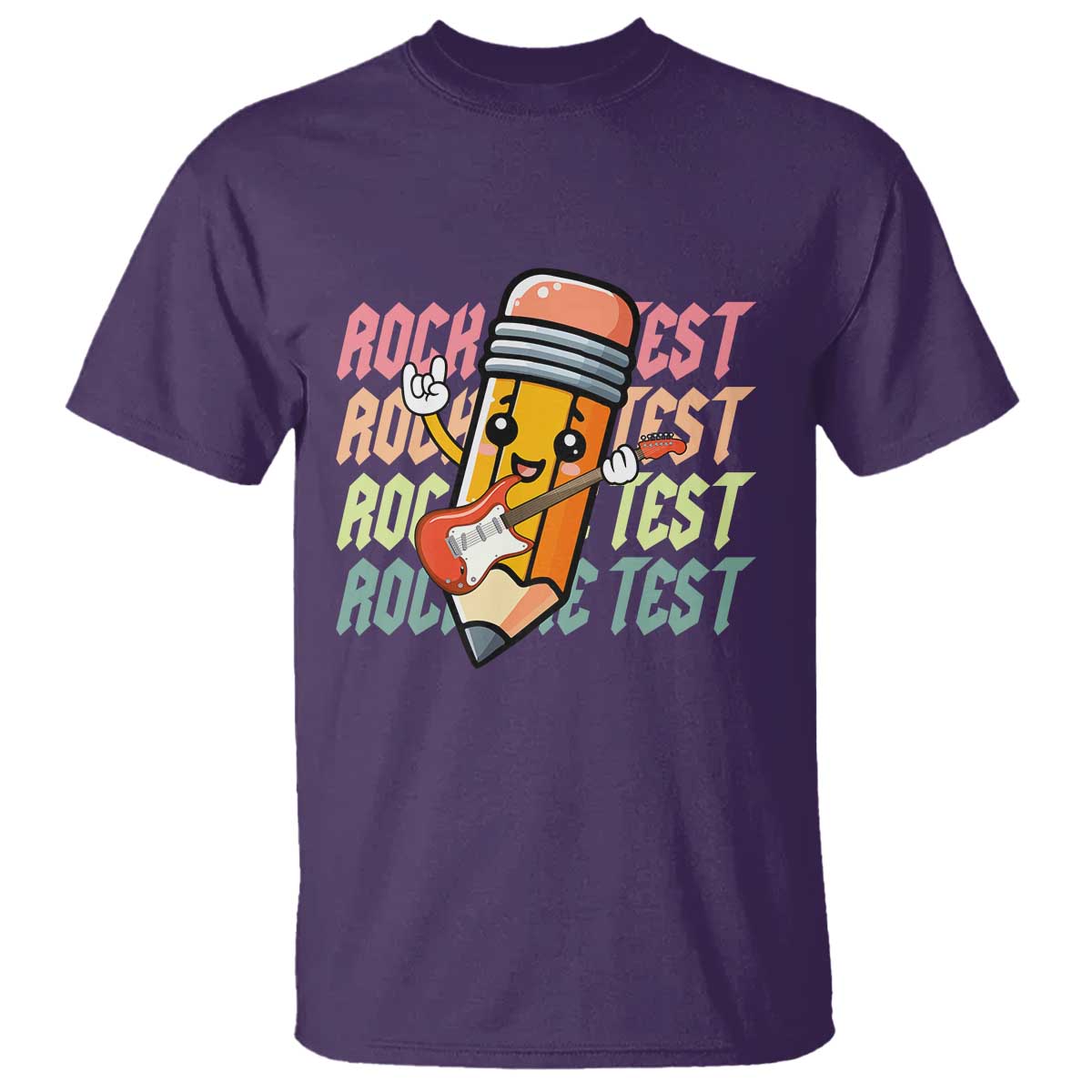Teacher Rock The Test Day T Shirt Testing Motivational