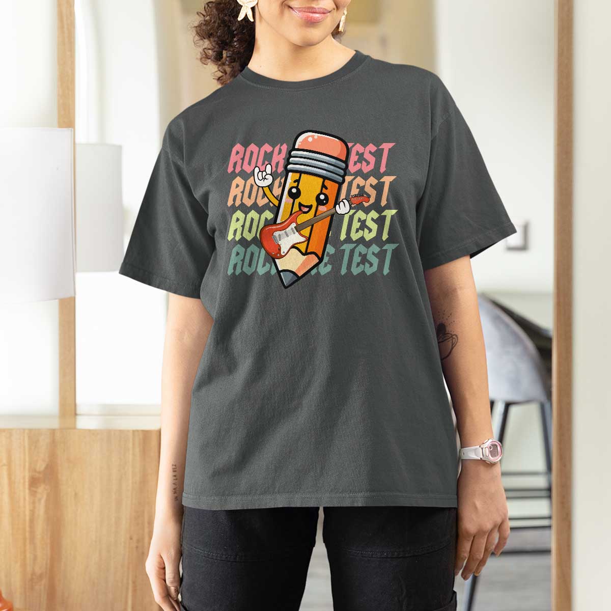 Teacher Rock The Test Day T Shirt For Women Testing Motivational