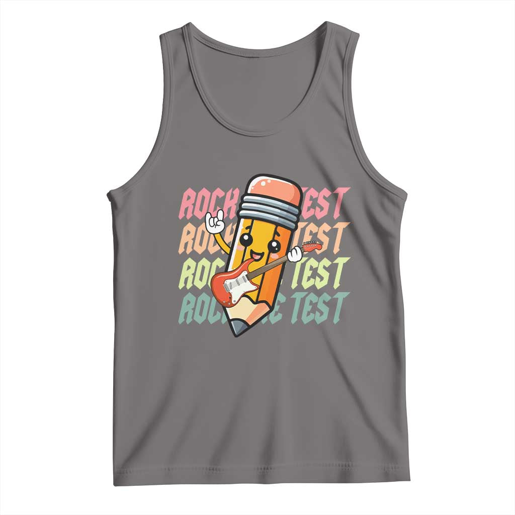 Teacher Rock The Test Day Tank Top Testing Motivational