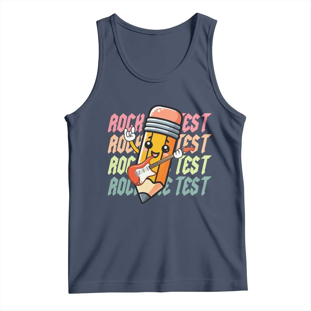 Teacher Rock The Test Day Tank Top Testing Motivational