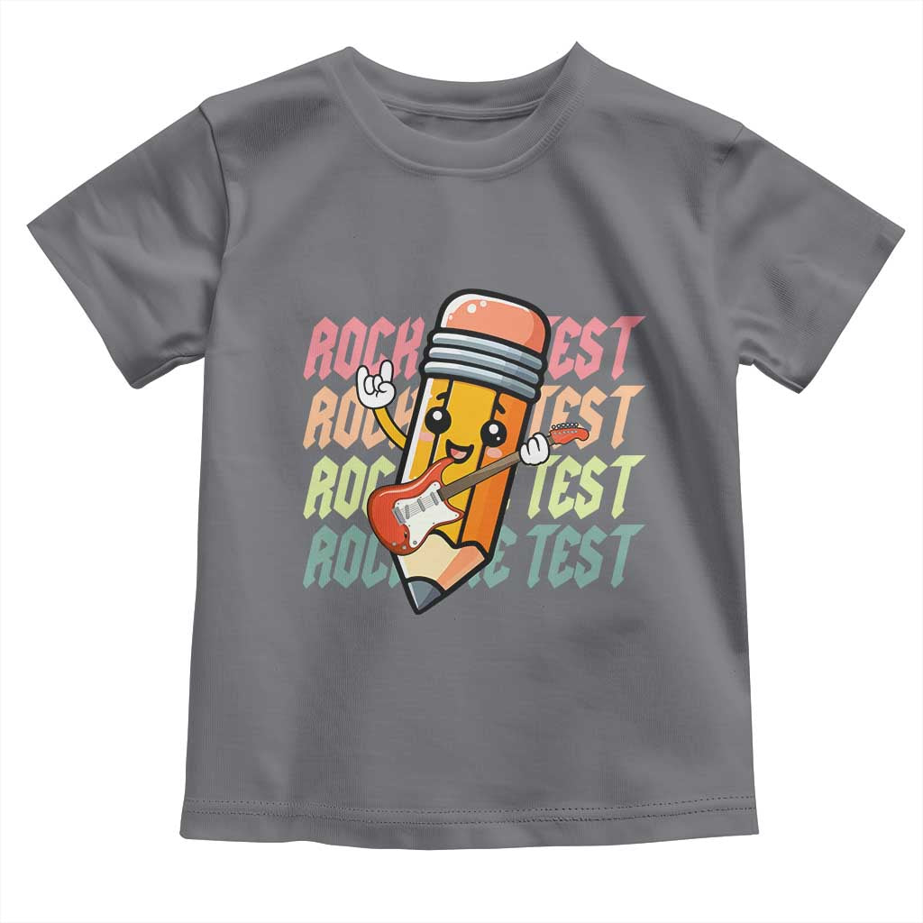 Teacher Rock The Test Day Toddler T Shirt Testing Motivational