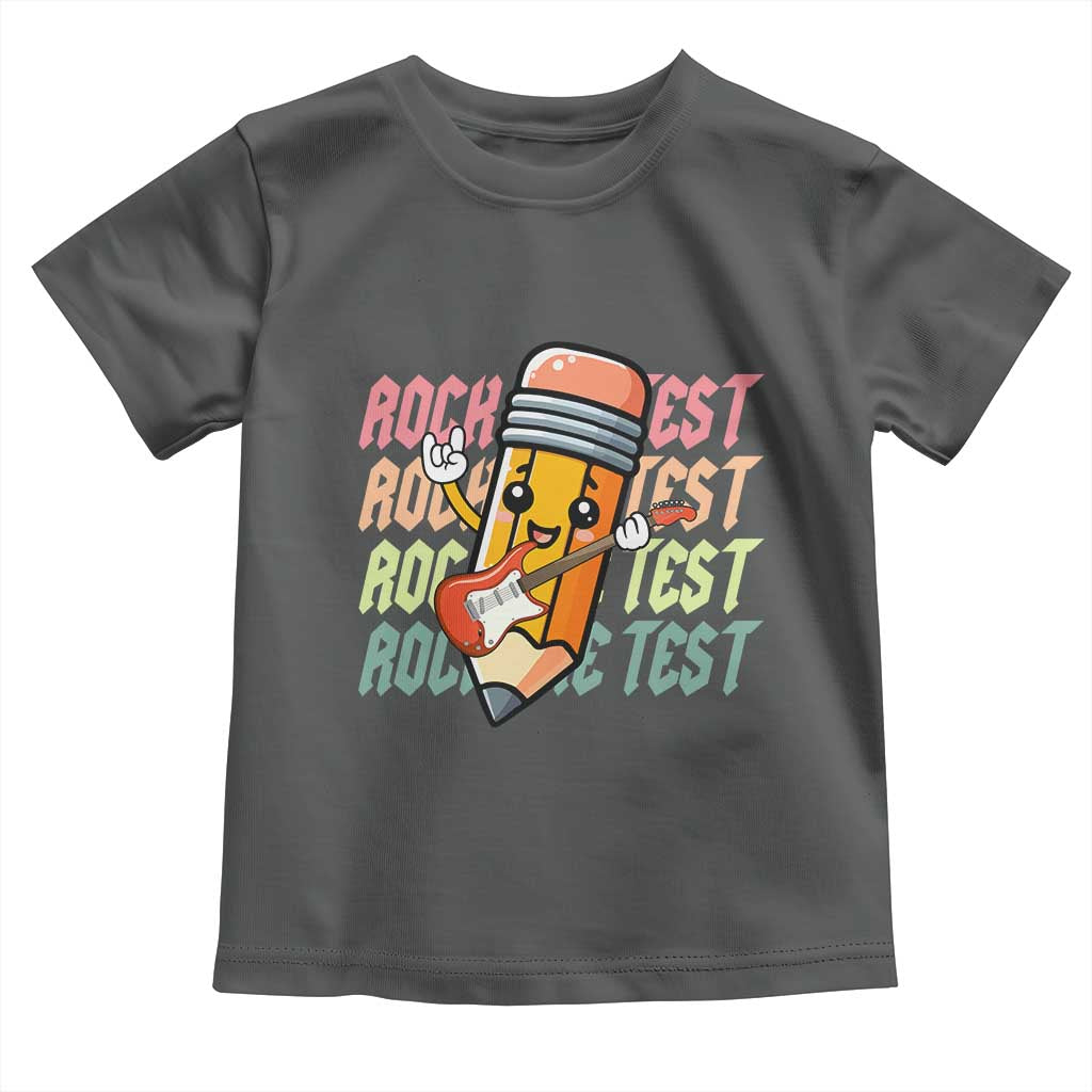 Teacher Rock The Test Day Toddler T Shirt Testing Motivational