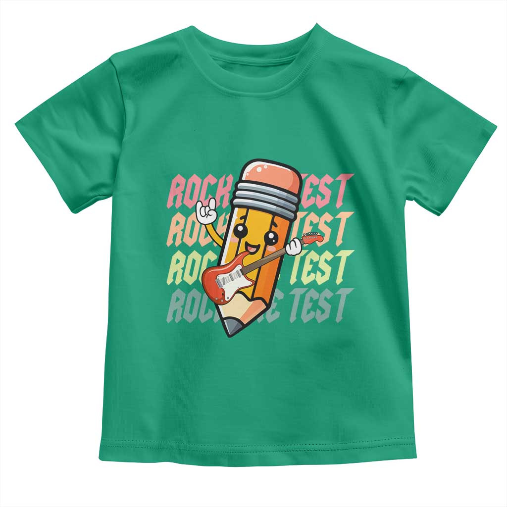 Teacher Rock The Test Day Toddler T Shirt Testing Motivational