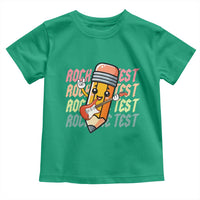 Teacher Rock The Test Day Toddler T Shirt Testing Motivational