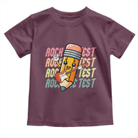 Teacher Rock The Test Day Toddler T Shirt Testing Motivational