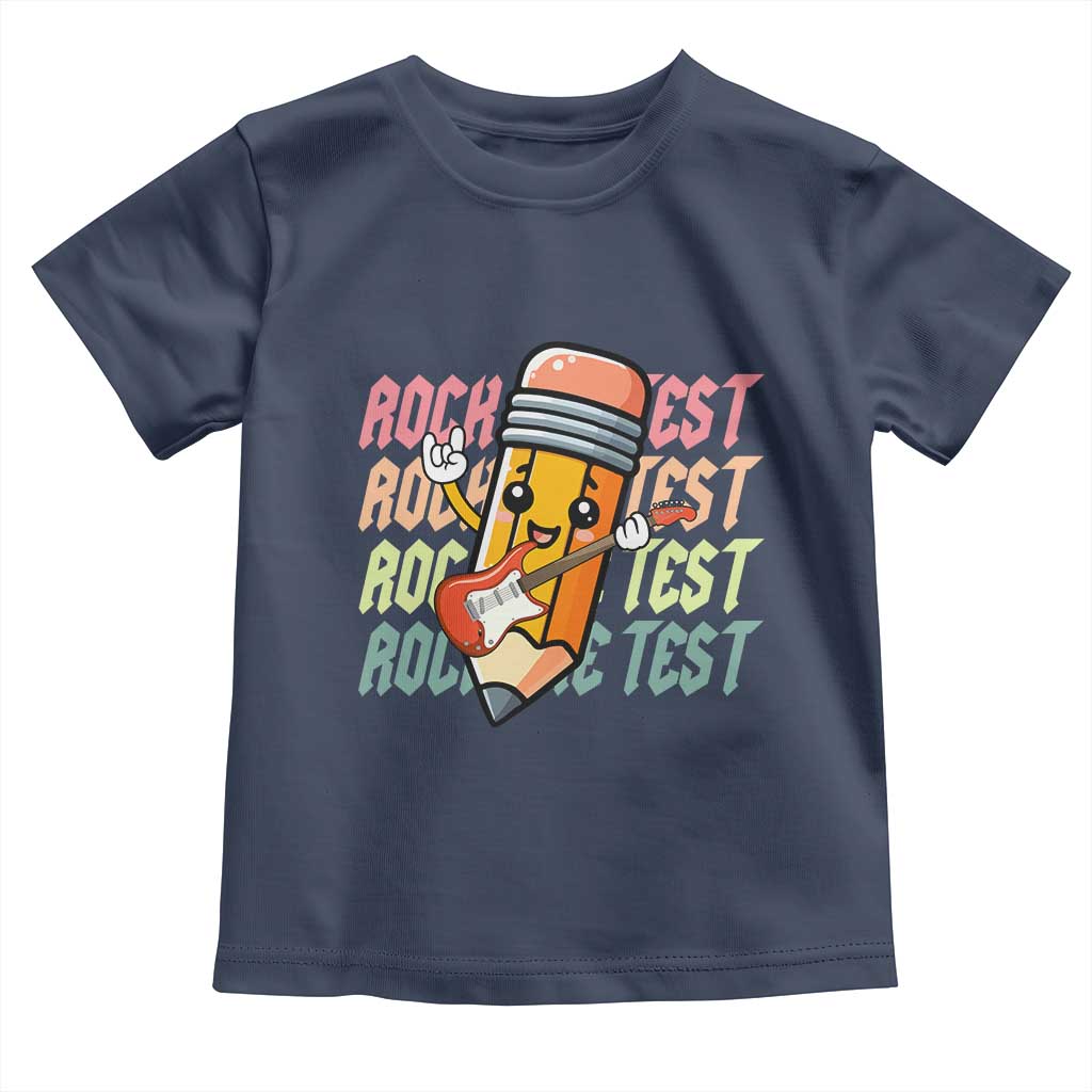Teacher Rock The Test Day Toddler T Shirt Testing Motivational