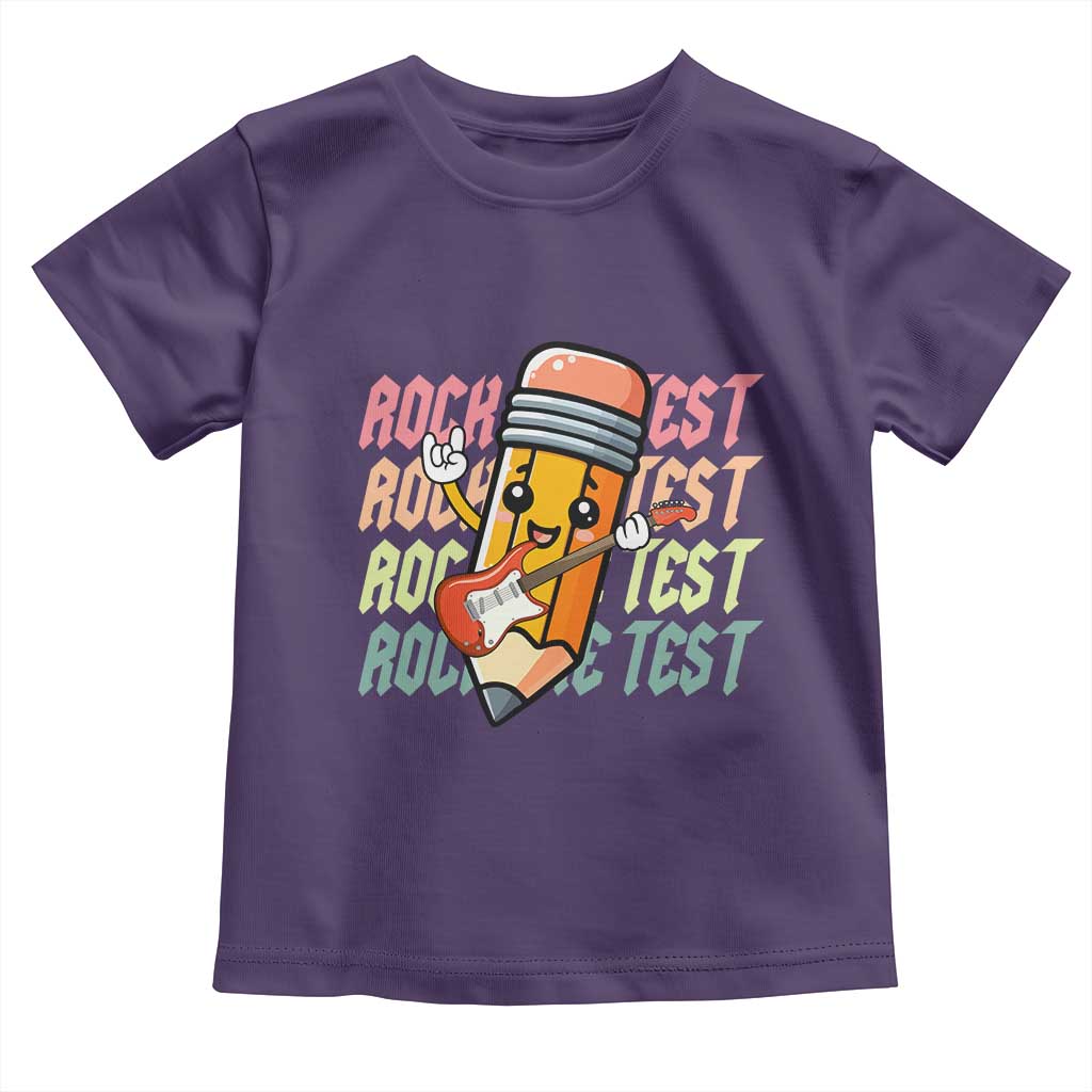 Teacher Rock The Test Day Toddler T Shirt Testing Motivational