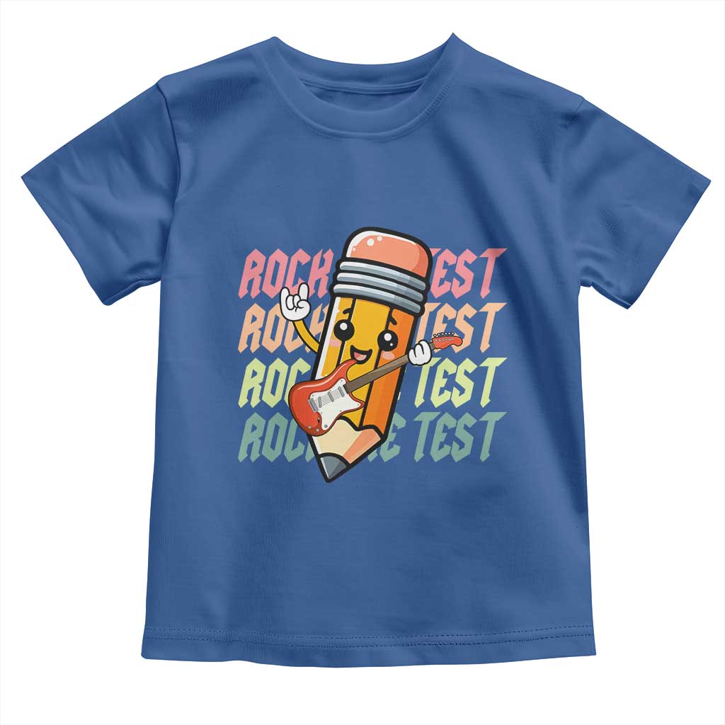 Teacher Rock The Test Day Toddler T Shirt Testing Motivational