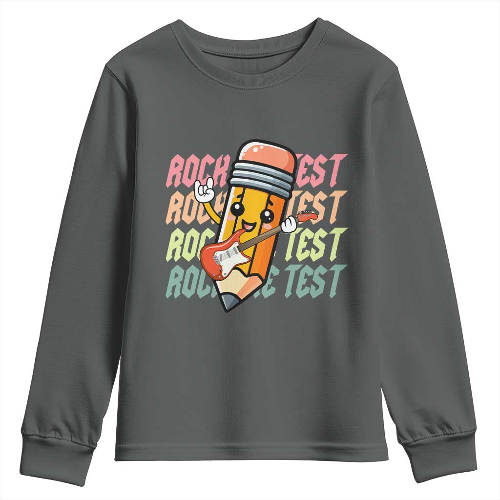 Teacher Rock The Test Day Youth Sweatshirt Testing Motivational