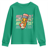 Teacher Rock The Test Day Youth Sweatshirt Testing Motivational