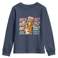 Teacher Rock The Test Day Youth Sweatshirt Testing Motivational