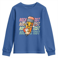 Teacher Rock The Test Day Youth Sweatshirt Testing Motivational