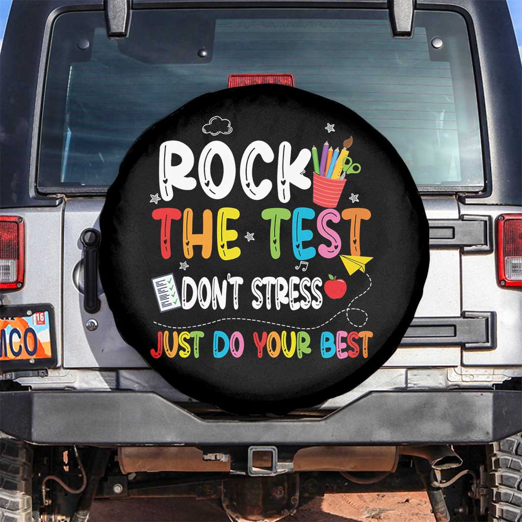 Rock The Test Day Spare Tire Cover Teacher Exam Testing Outfit Just Do Your Best