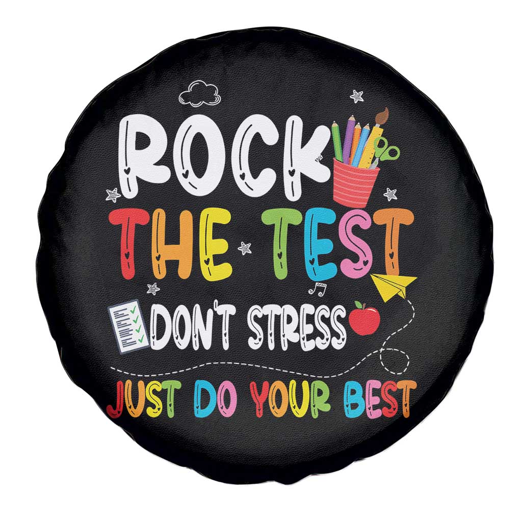 Rock The Test Day Spare Tire Cover Teacher Exam Testing Outfit Just Do Your Best