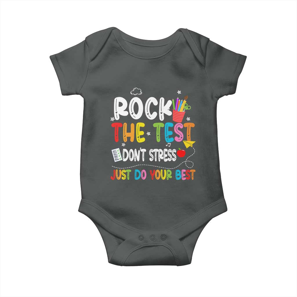 Rock The Test Day Baby Onesie Teacher Exam Testing Outfit Just Do Your Best