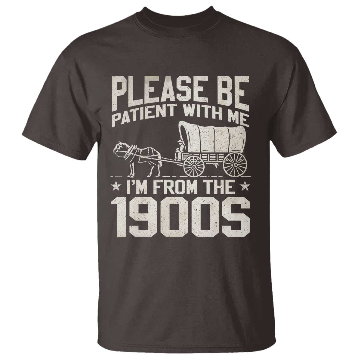 Please Be Patient I'm From the 1900s T Shirt Funny Western Meme Vintage 90s Country