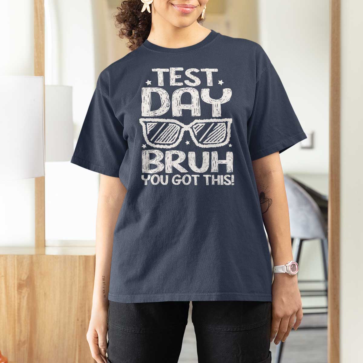 Test Day Bruh T Shirt For Women You Got This Testing Motivational Sunglasses Teacher