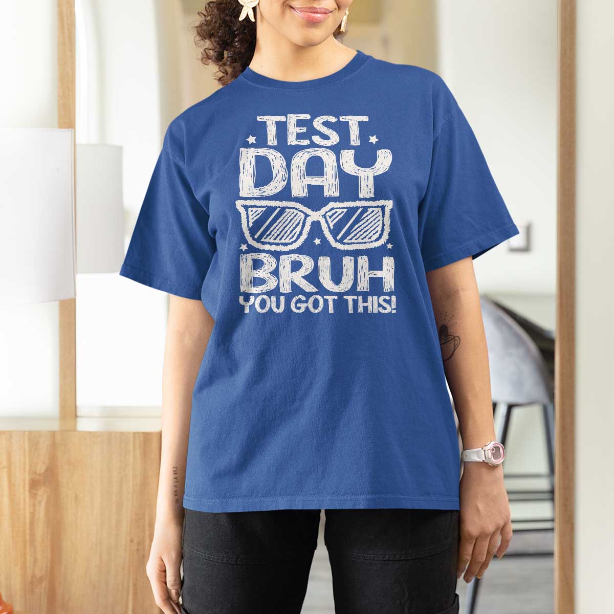 Test Day Bruh T Shirt For Women You Got This Testing Motivational Sunglasses Teacher