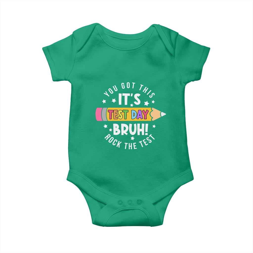 Test Day Bruh Baby Onesie You Got This Rock The Test Teacher