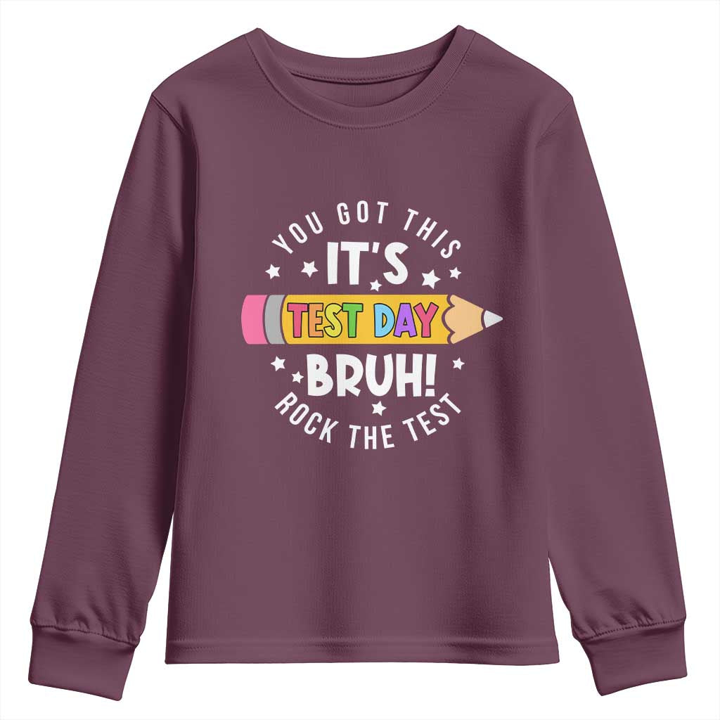 Test Day Bruh Youth Sweatshirt You Got This Rock The Test Teacher