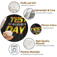 Funny Test Day Throw Blanket May The Skills Be With You Motivational Teacher