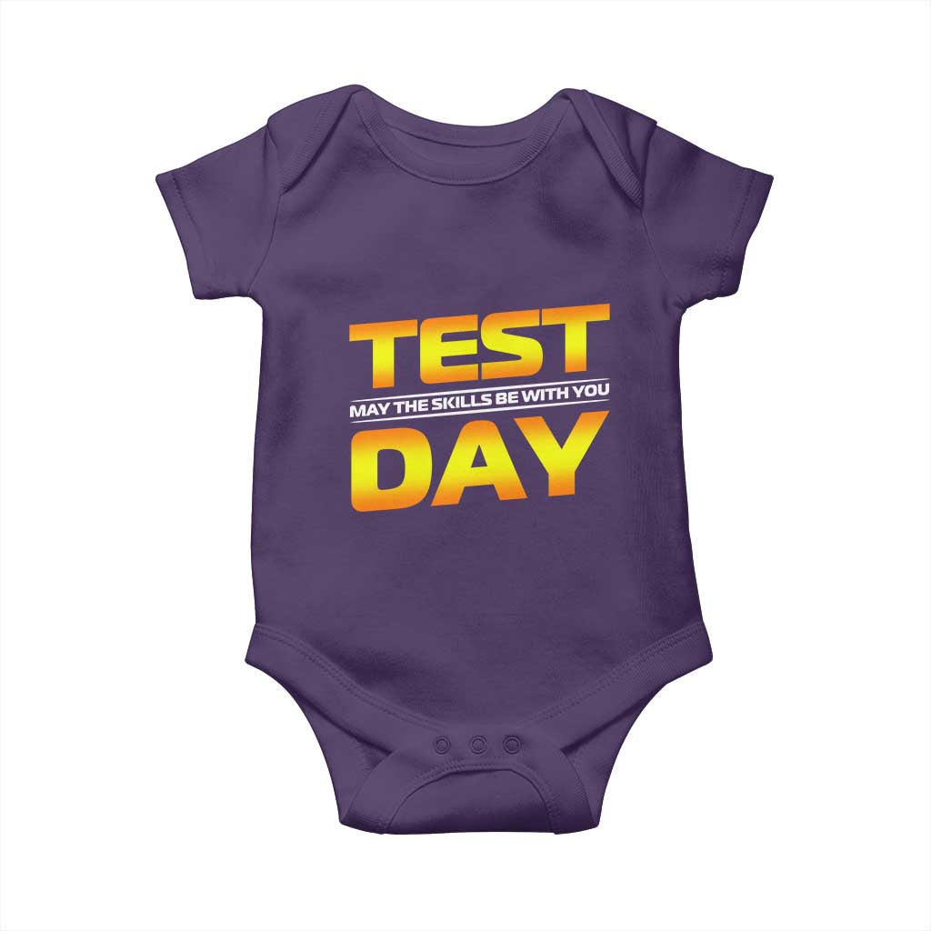 Funny Test Day Baby Onesie May The Skills Be With You Motivational Teacher