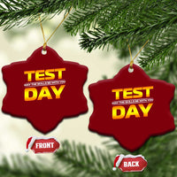 Funny Test Day Ceramic Ornament May The Skills Be With You Motivational Teacher