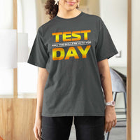 Funny Test Day T Shirt For Women May The Skills Be With You Motivational Teacher