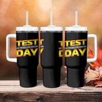 Funny Test Day Tumbler With Handle May The Skills Be With You Motivational Teacher