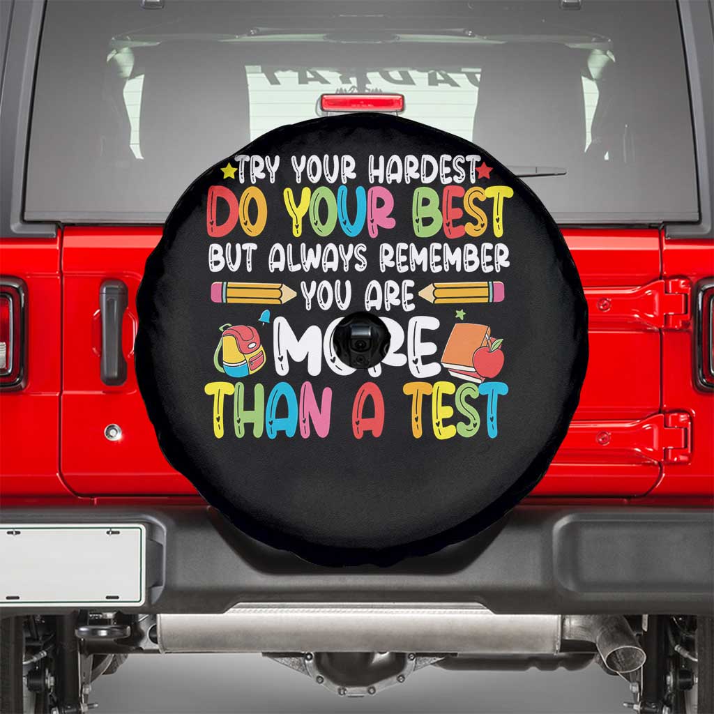 Testing Day Spare Tire Cover Try Your Hardest Teachers