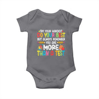 Testing Day Baby Onesie Try Your Hardest Teachers