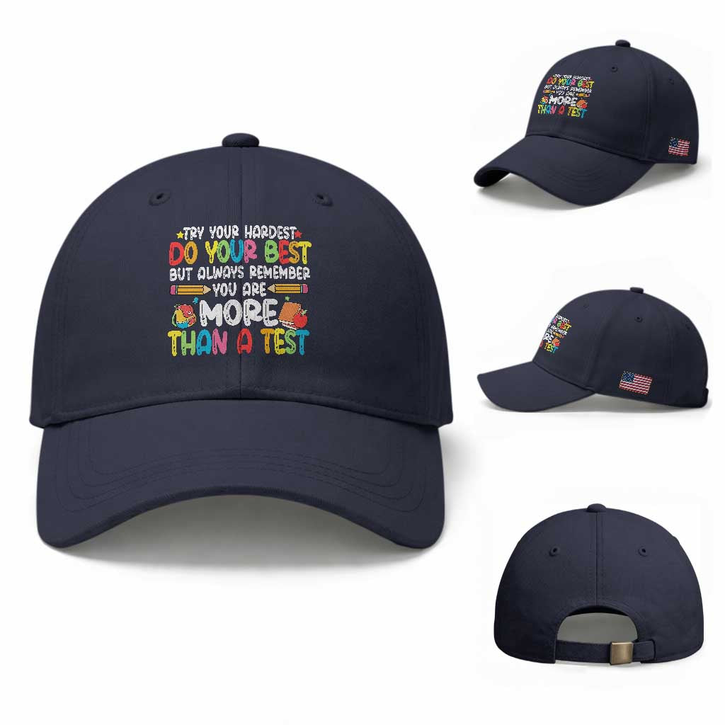 Testing Day Baseball Cap Try Your Hardest Teachers