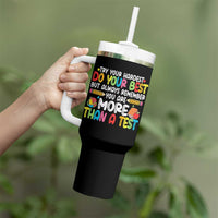 Testing Day Tumbler With Handle Try Your Hardest Teachers