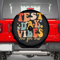 Test Day Vibes Spare Tire Cover Teacher Groovy Testing Day Exam