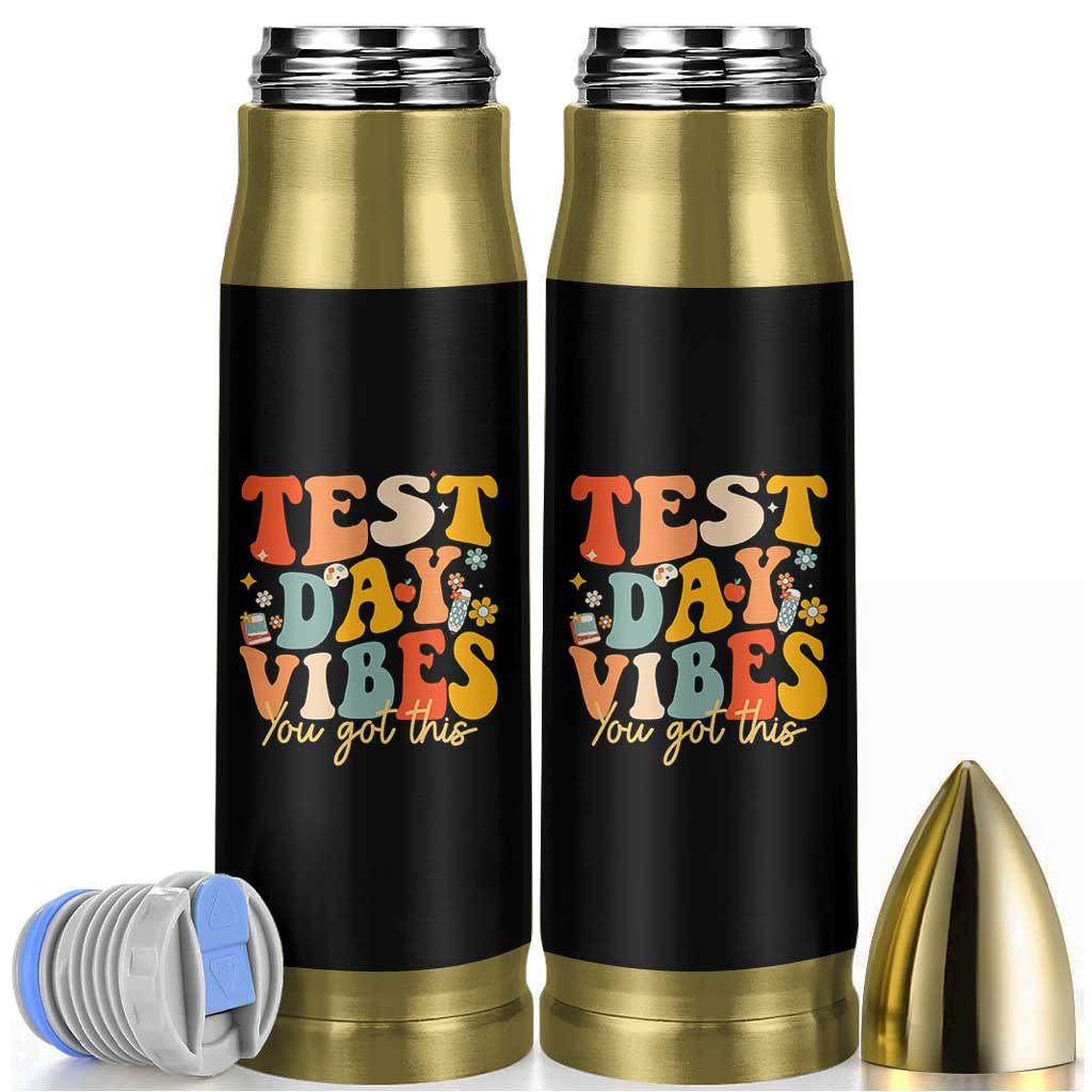 Test Day Vibes Bullet Tumbler Teacher Groovy Testing Day Exam