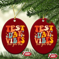 Test Day Vibes Ceramic Ornament Teacher Groovy Testing Day Exam