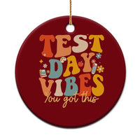 Test Day Vibes Ceramic Ornament Teacher Groovy Testing Day Exam